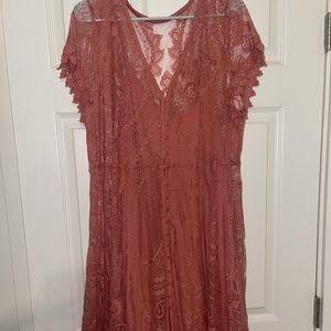 Rose Pink Lace Dress